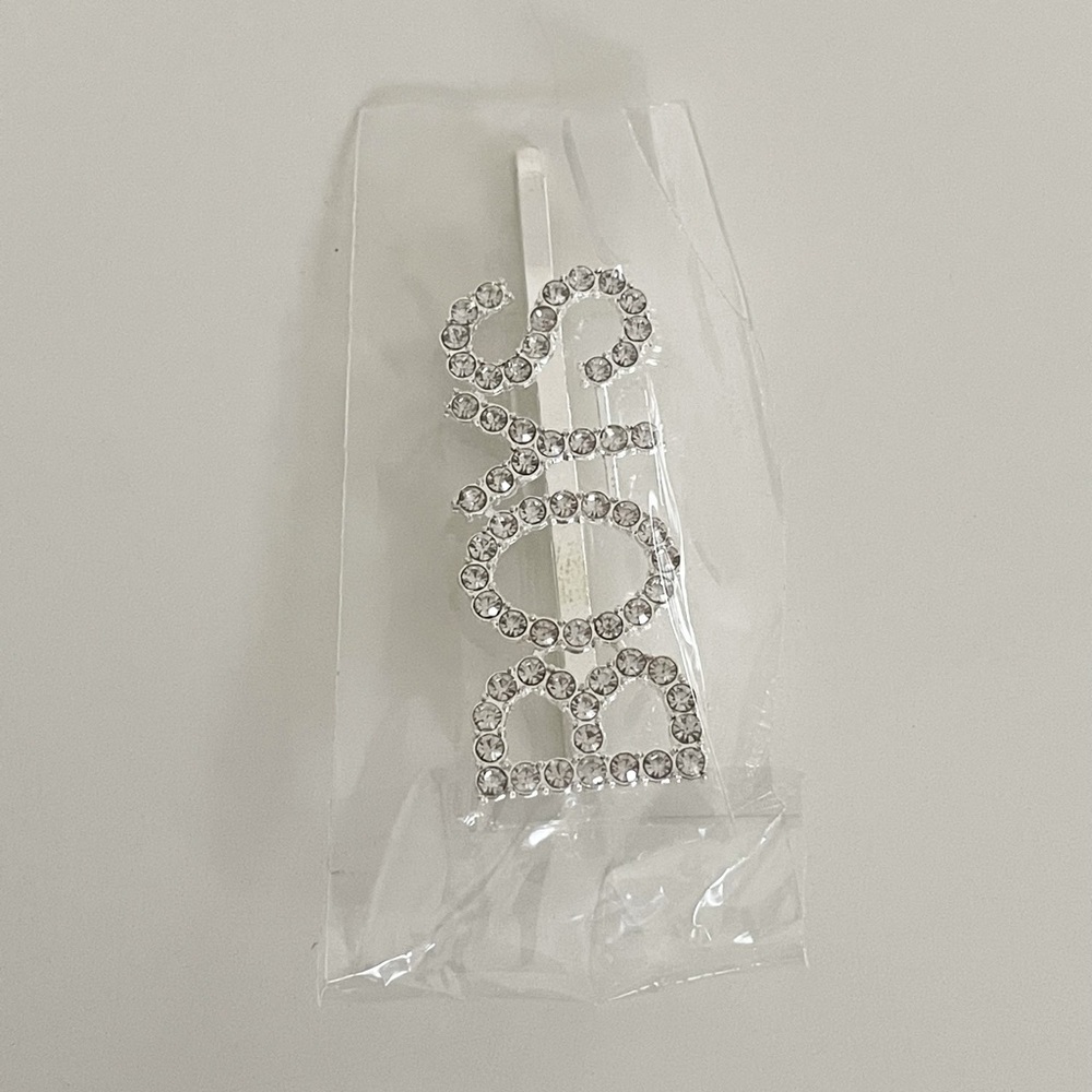 Crystal Rhinestone Studded Metal Hair Pin Accessory “BOYS” - Picture 7 of 15